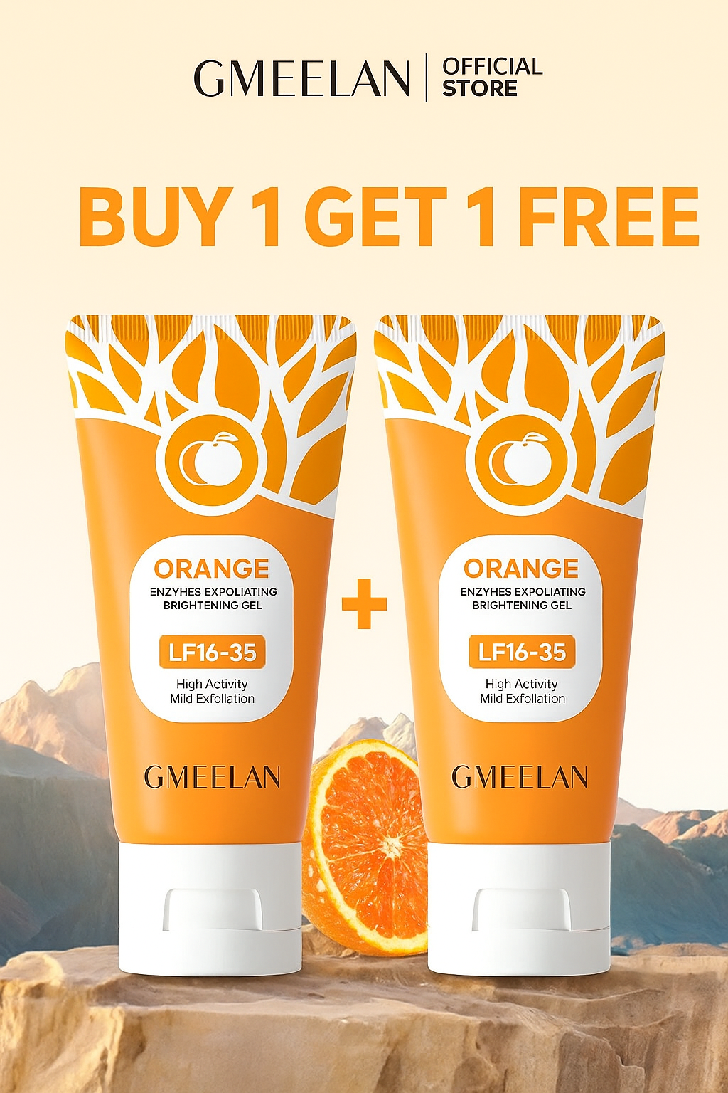 Orange Glow Exfoliating Gel –Buy 1 Get 1 Free